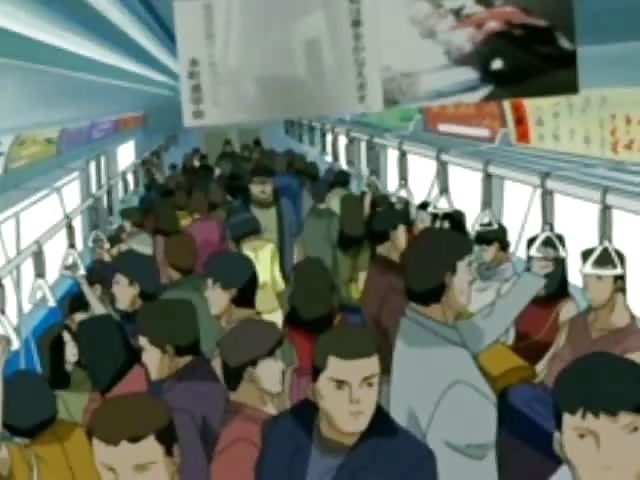 Hentai d'une petite coquine qui se fait niquer dans un train plein de gens